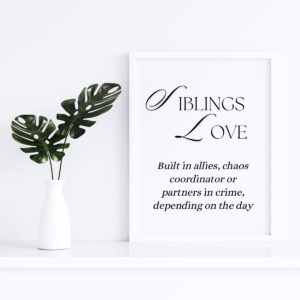 Siblings Love Printable Wall Art