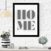 Home Decor Printable HOME in Bold Typography with Beautiful Black Font