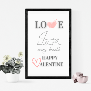 Happy Valentine Digital Downloadable Artwork