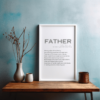 Father Definition Wall Art Print