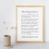 Best Things in Life Wall Art Print