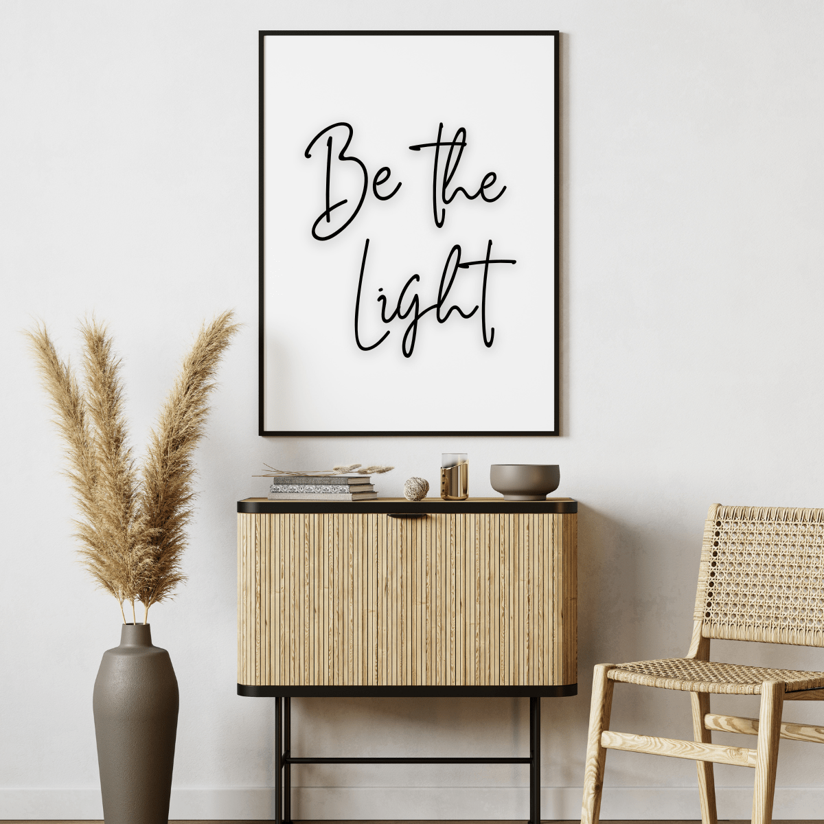 Be The Light Free Wall Art Printable: An Inspirational Addition - Freemium