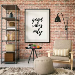 Living Room Decor Inspiration Good Vibes Art