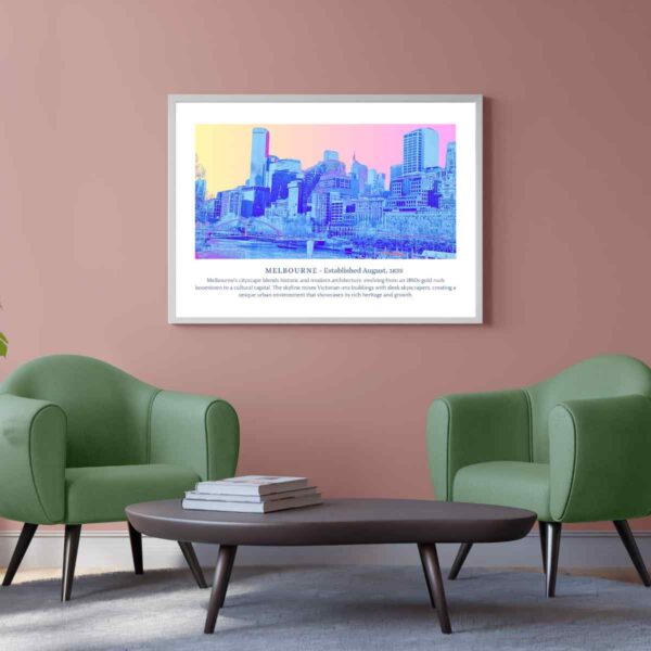 Vibrant Melbourne Cityscape: Premium Wall Art for Urban Decor