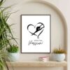 Artwork Inspiration Heart Silhouette - Follow Your Passion Wall Art