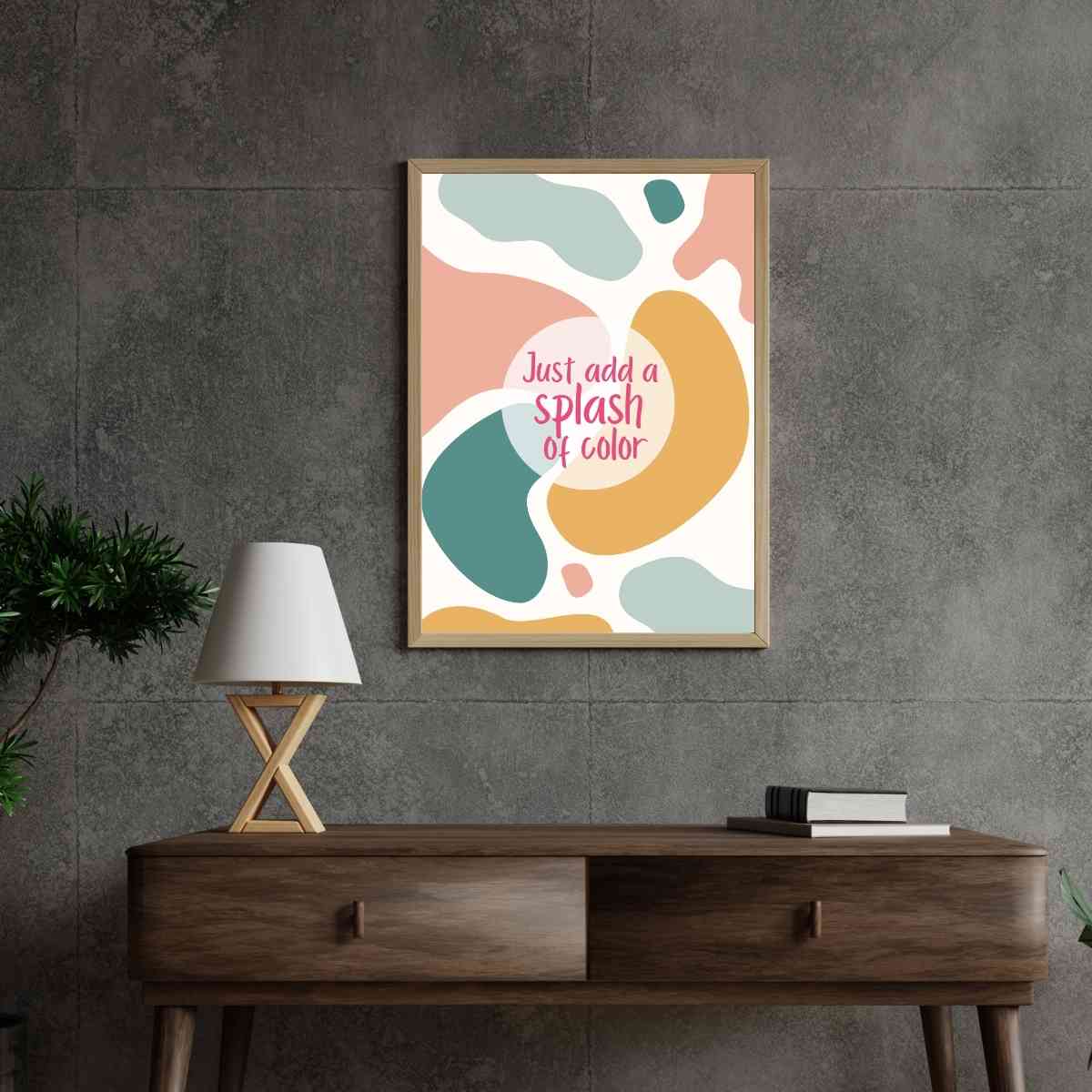 Modern Abstract Artwork Prints - Splash of Color Wall Art