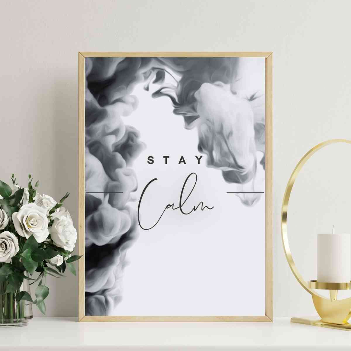 Monochrome Smoke Wall Print Australia - Inspirational Home Decor